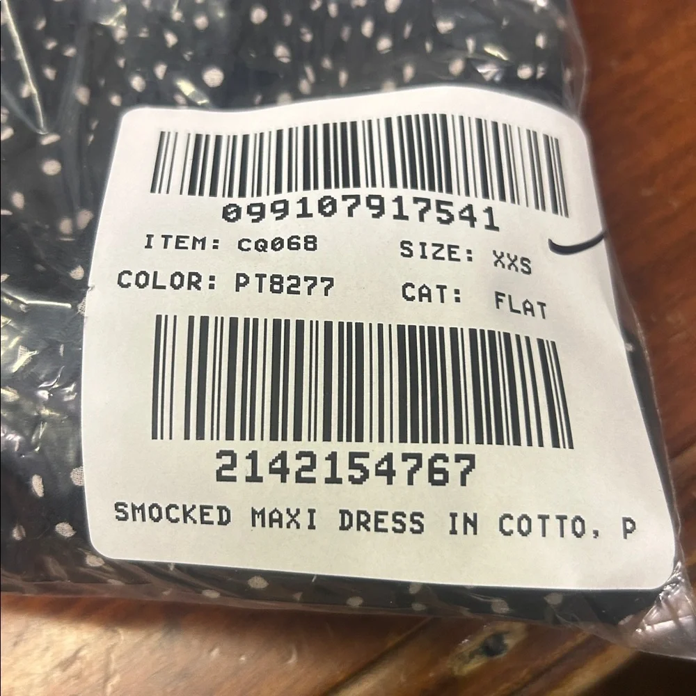 J Crew Smocked maxi dress in cotton voile dot print CQ068